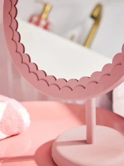 Scallop Round Dressing Table Mirror