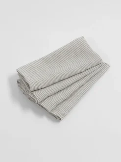 Secret Linen Store Set of 4 Sid Stripe 100% Linen Napkins