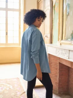 Seraphine Denim Zwangerschaps- en Borstvoedingsoverhemdjurk
