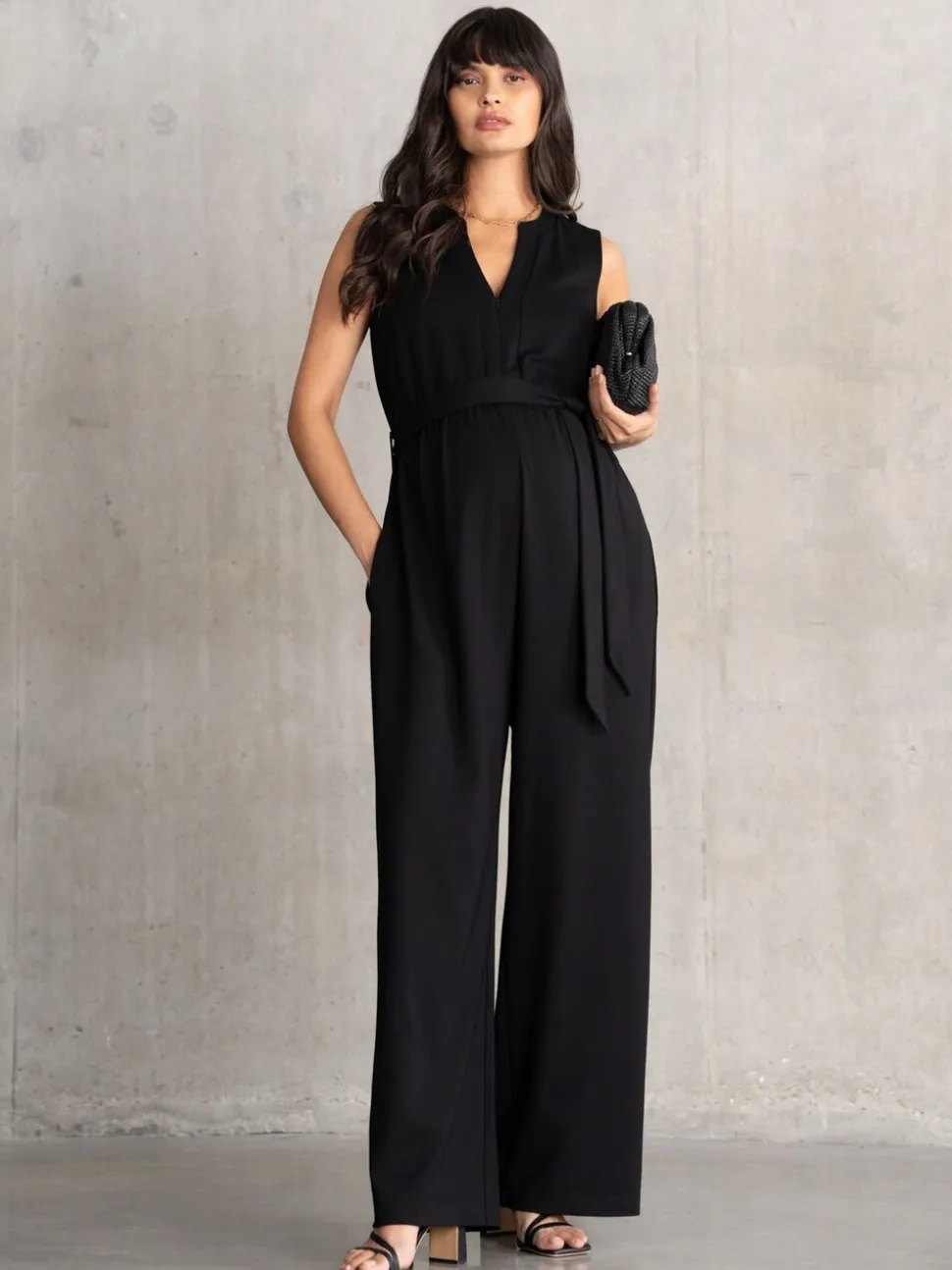 Seraphine Maternity Black Jumpsuit