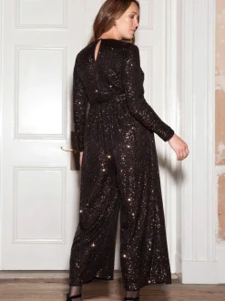 Seraphine Sequin Maternity Jumpsuit