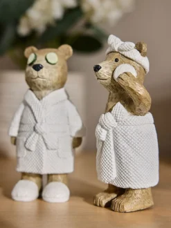 Set of 2 Bertie Bear Spa Ornaments