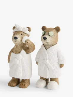 Set of 2 Bertie Bear Spa Ornaments