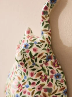 Set of 2 Ceramic Ditsy Cat Wall Arts