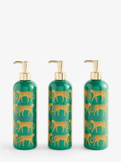 Set of 3 Cheetah Animal Reusable Dispenser Bottle