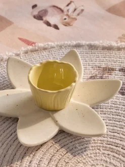 Set of 2 Daffodil Flower Egg Cups