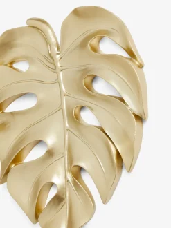 Set of 2 Gold Cheese Leaves Wall Art