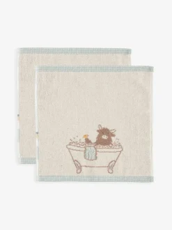 Set of 2 Hamish The Highland Cow Face Cloths