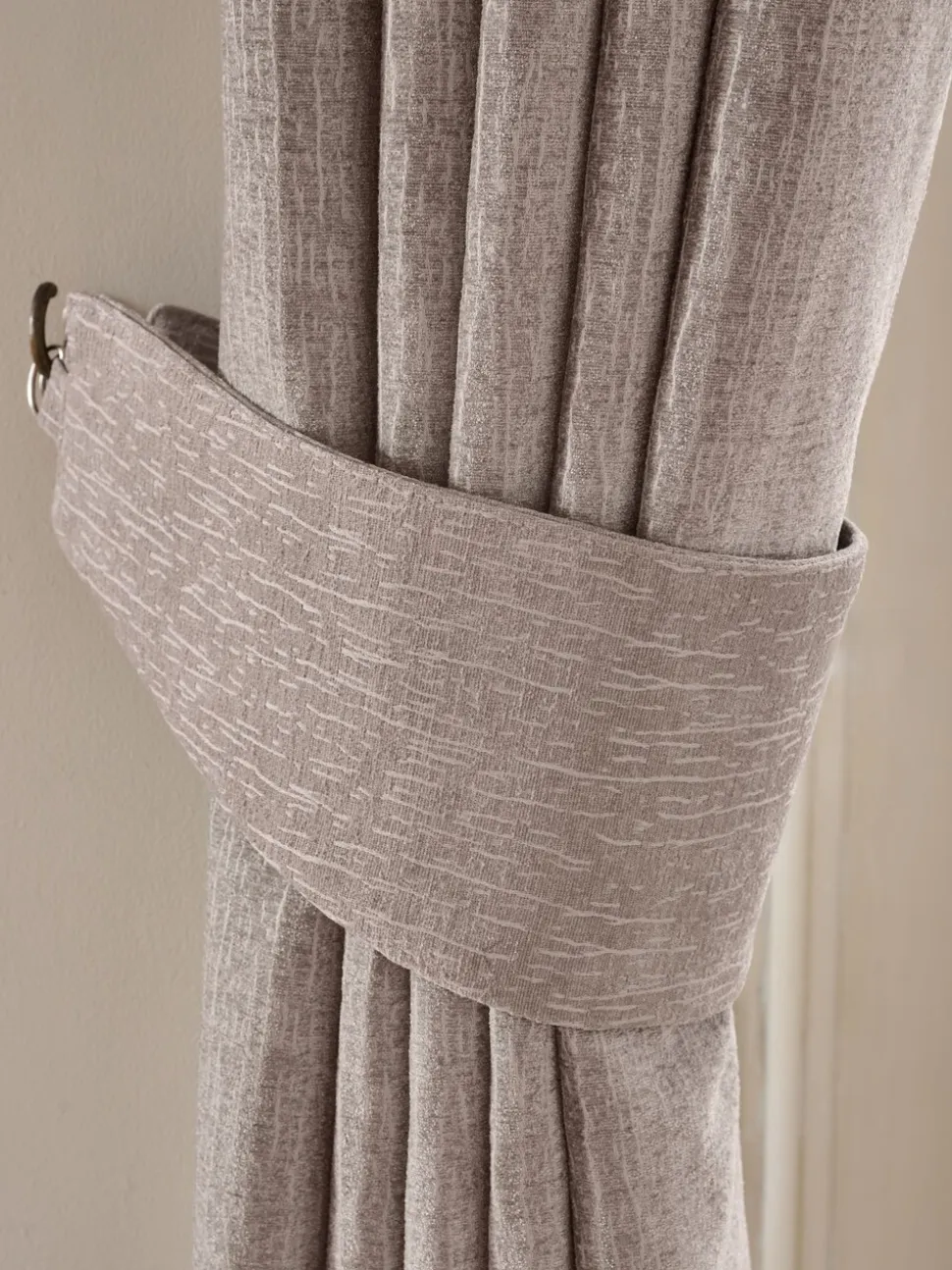 Set of 2 Heavyweight Chenille Curtain Tie Backs