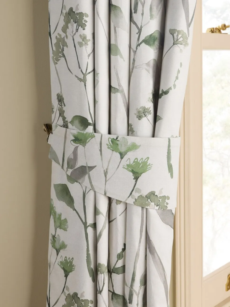Set of 2 Isla Floral Print Curtain Tie Backs