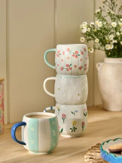 Set of 4 Maisie Floral Stacking Mugs