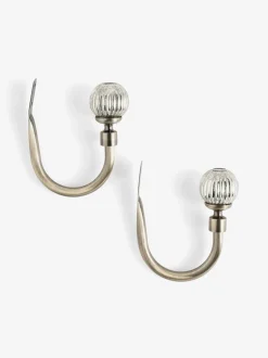 Set of 2 Mercury Glass Curtain Holdbacks