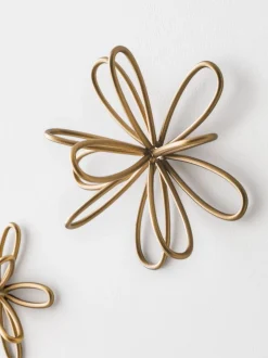 Set of 3 Metal Flower Wall Plaques