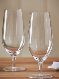 Set of 4 Nova Footed Pint Beer Glasses