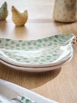Set of 2 Pat and Peggy Chicken Side Plates