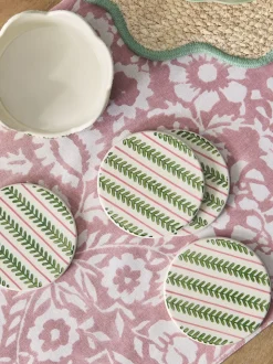 Set of 4 Pattern Ceramic Coasters