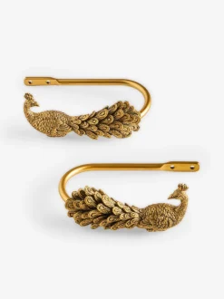 Set of 2 Peacock Curtain Holdbacks