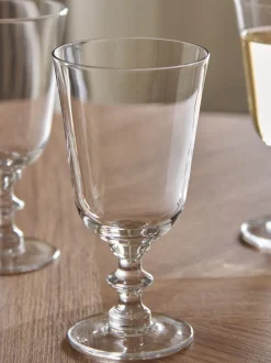 Set of 4 Pressed Stem Wine Glasses