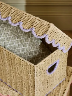 Set of 3 Scallop Trunk Storage Baskets
