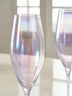 Set of 4 Vienna Crystal Champagne Flutes