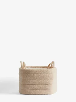 Set van 2 bouclé opslagmanden