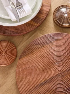 Set van 2 Bronx geëtste houten placemats