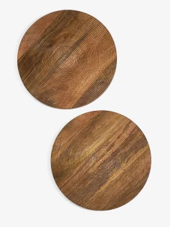 Set van 2 Bronx geëtste houten placemats