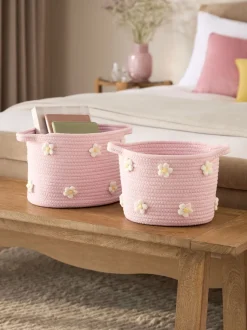 Set van 2 Daisy opbergmanden