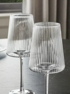 Set van 4 hoekige Hollis-wijnglazen