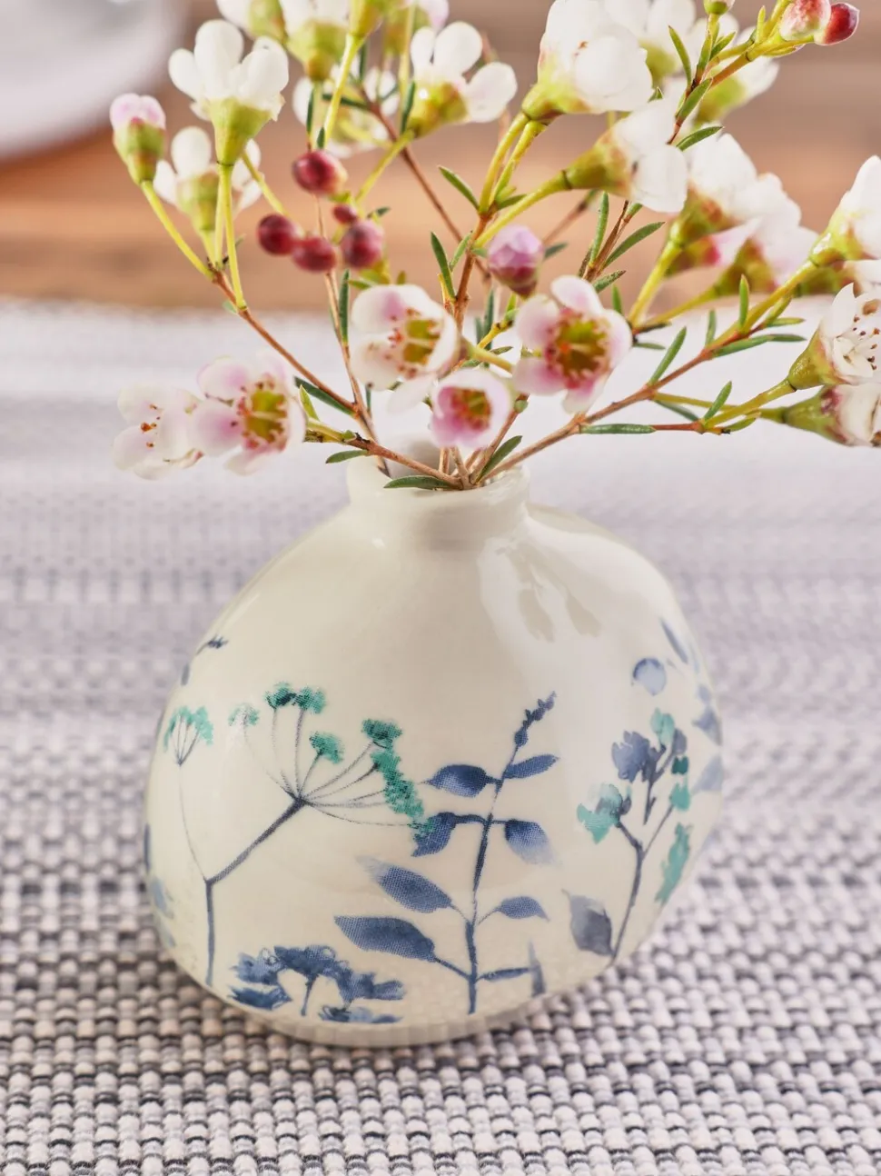 Set van 3 Isla keramische vazen met bloemenprint