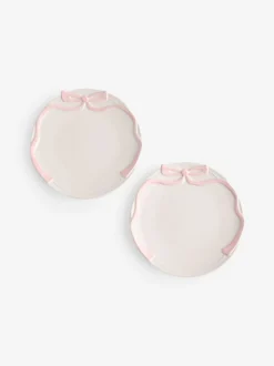 Set van 2 kleine bordjes met strik