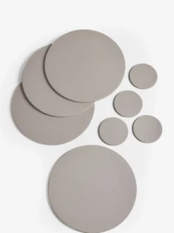 Set van 4 omkeerbare placemats en onderzetters van imitatieleer