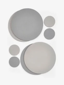 Set van 4 omkeerbare placemats en onderzetters van imitatieleer