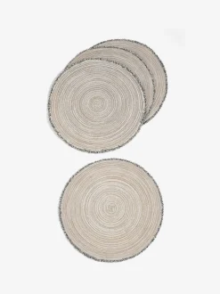 Set van 4 placemats met franje