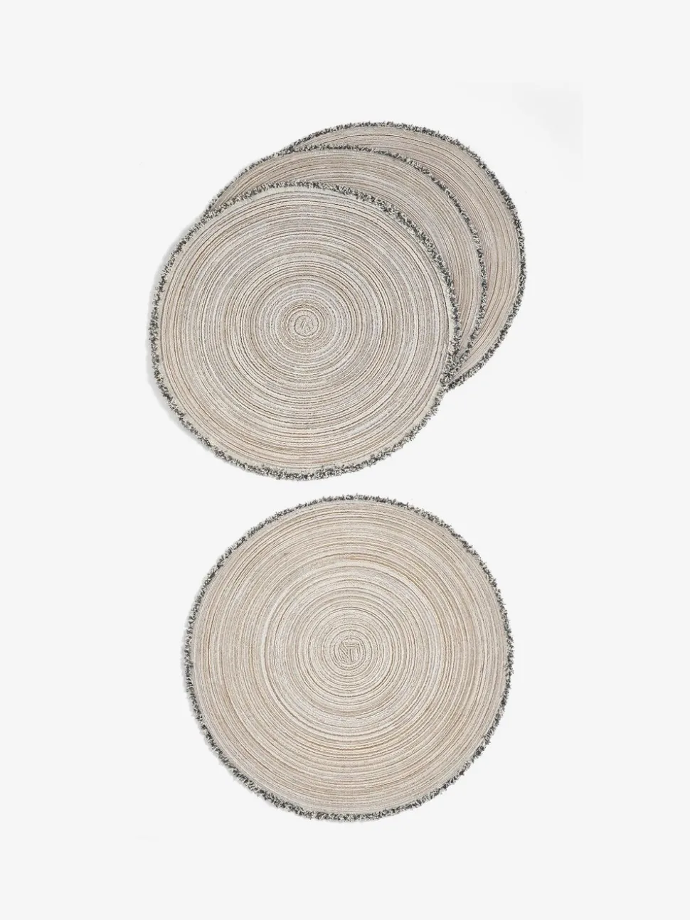 Set van 4 placemats met franje