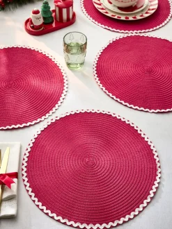 Set van 4 placemats met golvende rand