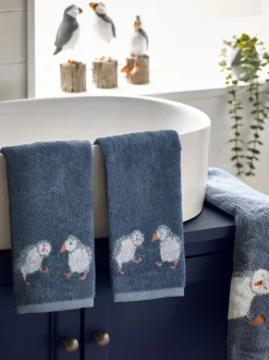 Set van 2 Puffin 100% katoenen gezichtsdoekjes