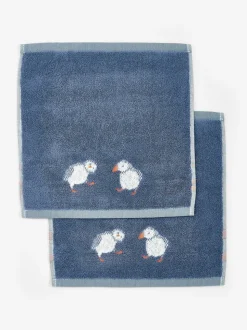 Set van 2 Puffin 100% katoenen gezichtsdoekjes
