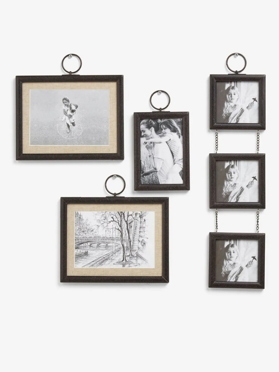 Set van 5 Salvage fotolijsten voor aan de wand