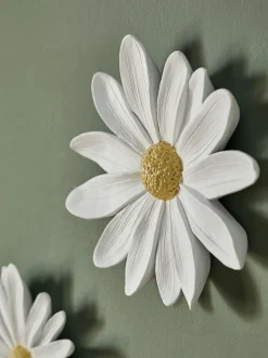 Set van 3 wandkunst met bloemetjes