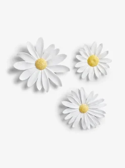 Set van 3 wandkunst met bloemetjes