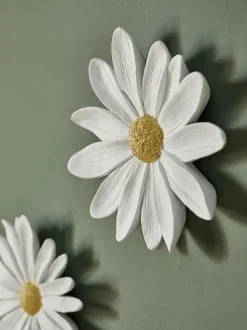 Set van 3 wandkunst met bloemetjes