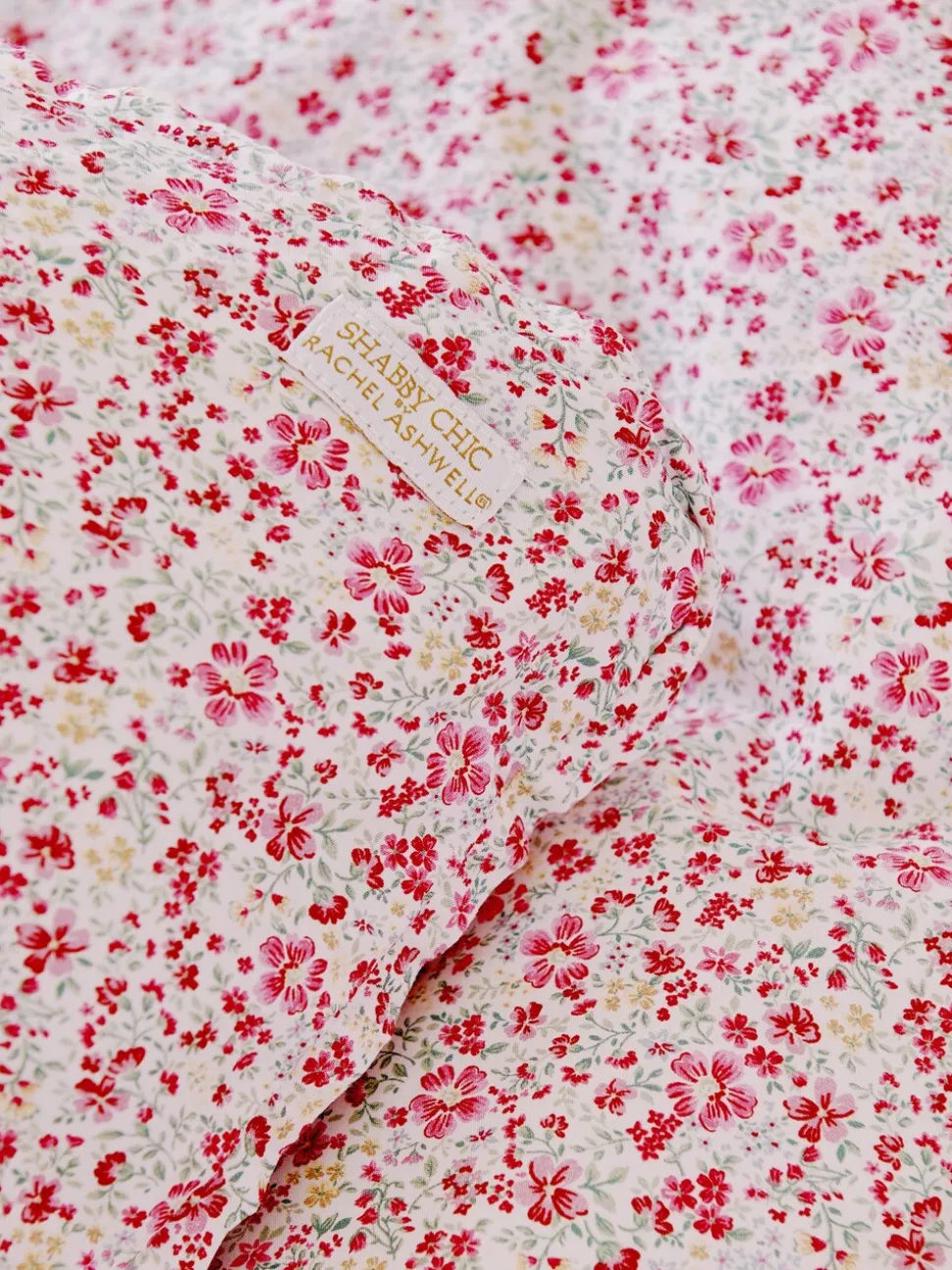 Shabby Chic by Rachel Ashwell® set van 200 -draads dekbedovertrek en kussensloopset met platte bies