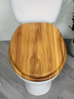 Showerdrape - Oxford houten toiletbril