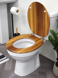 Showerdrape - Oxford houten toiletbril