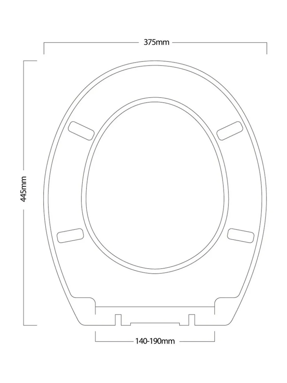 Showerdrape - Oxford houten toiletbril