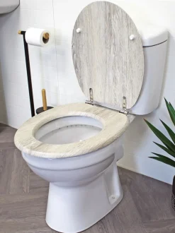 Showerdrape - Oxford houten toiletbril