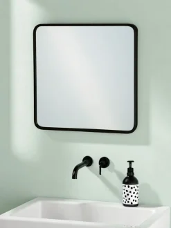 Showerdrape - Shoreditch vierkante badkamerspiegel met metalen frame
