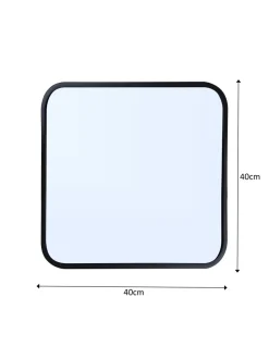 Showerdrape - Shoreditch vierkante badkamerspiegel met metalen frame