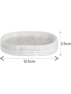Showerdrape Bianco Striped Soap Dish